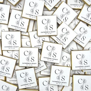 Bomboniere personalizzate con cioccolatini per matrimoni, cioccolatini personalizzati in lamina d'oro e d'argento, iniziali e data, regali di nozze commestibili, bomboniere di lusso