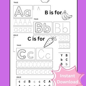 Cuaderno de trabajo de seguimiento del alfabeto y reconocimiento de letras para preescolar Aprendizaje preescolar