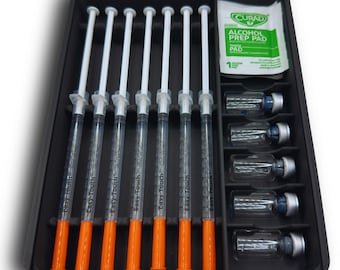 Prefilled Syringe Storage Case – Holds 7 Syringes, 5 Vials & Wipes | Compact Fridge Organizer
