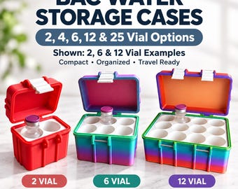 BAC Water Storage Case – 2, 4, 6, 12 & 25 Vial Organizer