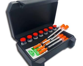 3ml Vial Storage Case – 7-Slot Organizer with Syringe Space for Fridge & Travel