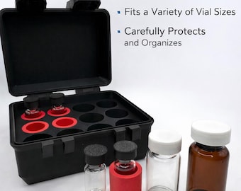 Vial Storage Case Organizer Fits 3mL 5mL 10mL Injection Insulin TRT Modular System Adapters