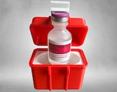 BAC Water Vial Storage Case, 2 or 4 Slot Holder, Travel Organizer, Fridge Safe