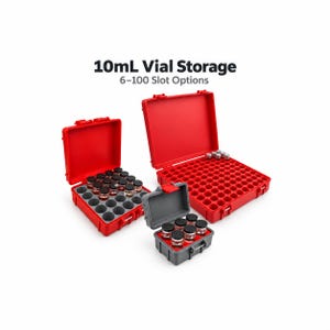 10ml Vial Storage Case – Peptide, TRT & HRT Organizer, 6–100 Slots