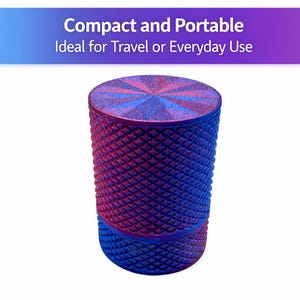 Compact injection cartridge storage case with textured grip screw lid, portable organizer designed to hold seven cartridges securely for travel, home storage, or everyday use