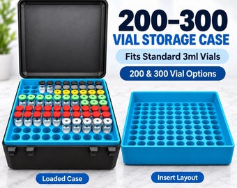 200–300 Vial Storage Case – 3ml Peptide Vial Organizer