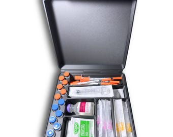 12-Slot 3ml Vial Storage Case – Peptide & GLP-1 Organizer with Syringe Space