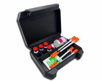 3ml Vial Storage Case, 6 Slots with Syringe and BAC Water Holder