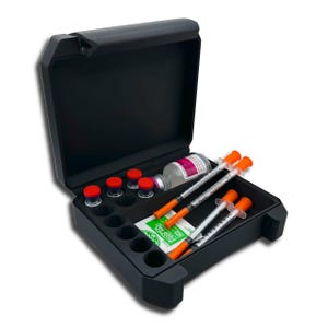3ml Vial Storage Case: 10-Slot Organizer for Peptide, Insulin, GLP-1