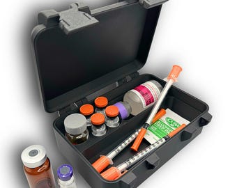 Vial Syringe Organizer Case for 10ml and 3ml Vials Travel Use