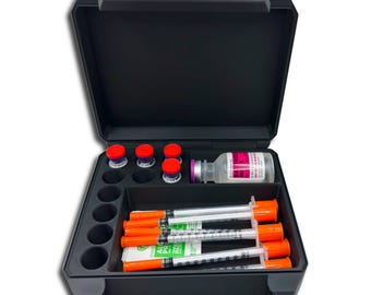 3ml Vial Storage Case: 10-Slot Organizer for Peptide, Insulin, GLP-1