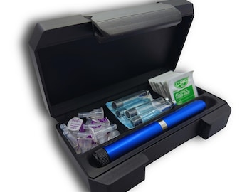 glp 1 storage container 6-Slot 3ml Vial Case  Organizer for GLP-1, Insulin, Peptides & TRT/HRT  Holds 6 Vials (17mm x 40mm) + Syringes with Oversized Compartment  Compact Travel Case : Health & Household Compact 9-Slot GLP1 Peptide Insulin