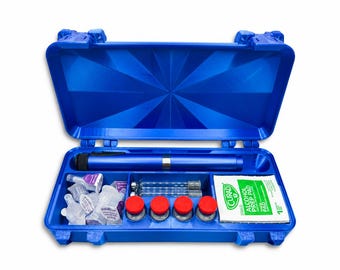 Single Insulin and Peptide Pen Storage Case with 4 Vial Slots and Compartments