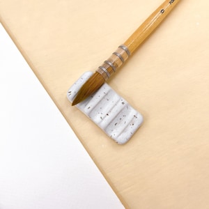 Ceramic Brush Rest, Ceramic Brush Holder, Paint Brush Rest, Artist Gift, Art Supply