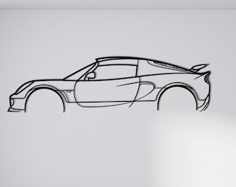 Exige / Arte de pared de metal premium para coche para decoración del hogar o la oficina