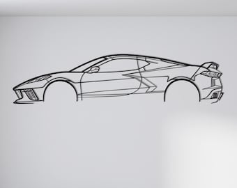 Arte mural metálico de coches deportivos americanos / Arte mural metálico premium de coches para decoración del hogar o la oficina