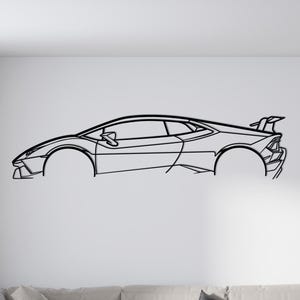 Huracan Artiste | Premium Metall Auto Wandkunst für Haus oder Büro Dekor