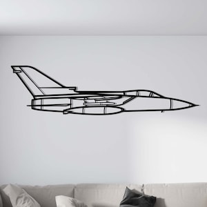 RAF Panavia Tornado Side Metal Silhouette | Premium Metal Aircraft Wall Art for Home or Office Decor