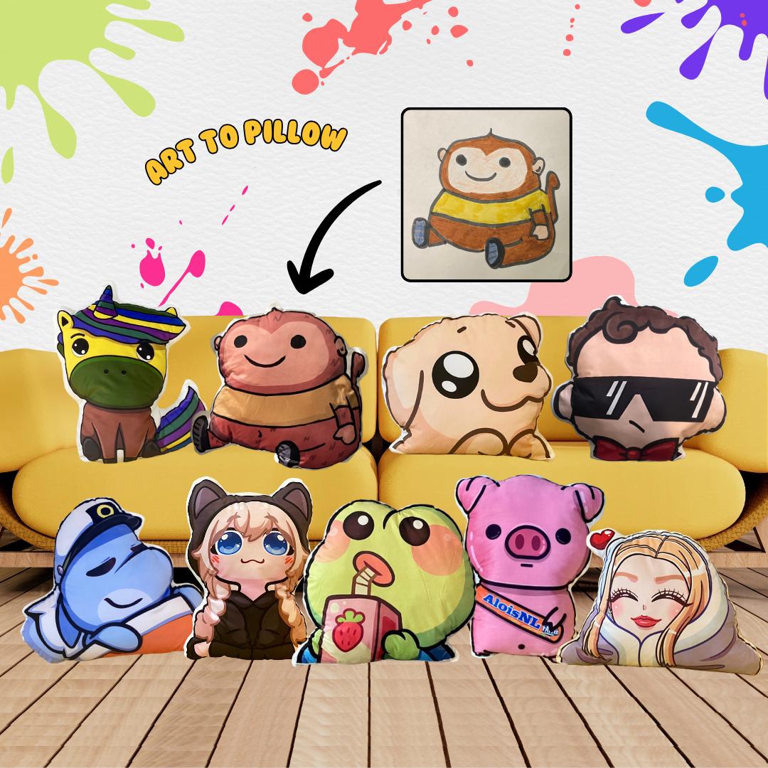 Custom Plush Commission, Drawing Into Plush, Plushie From Drawing ...