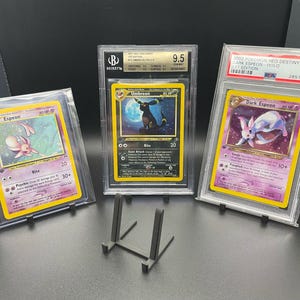 5x kaarthouder/standaard voor Pokemon, Yugioh, One Piece, Magic, Disney Lorcana, Toploader PSA BGS AOG en nog veel meer