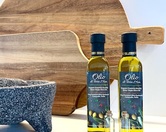 Aceite de oliva virgen extra orgánico italiano de Campania, Italia (paquete de 2)