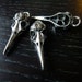 Destash (3) Creepy Bird Skull Charms - for pendants, jewelry making, crafts, scrapbooking, halloween