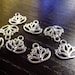 Destash (8) Asian Lotus Flower Charms - for pendants, jewelry making, crafts, scrapbooking