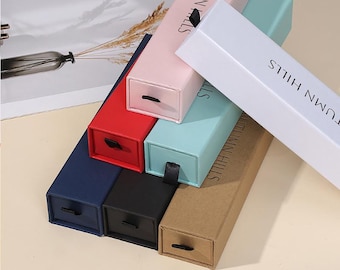 Scatola rigida lunga classica con cassetto (50 pezzi)