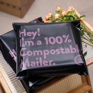 Umweltfreundliche kompostierbare Versandtaschen (schwarz)