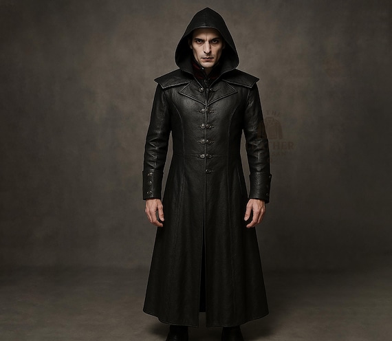 Trench Coat Black Leather Jacket Halloween Costume Matrix Neo Long