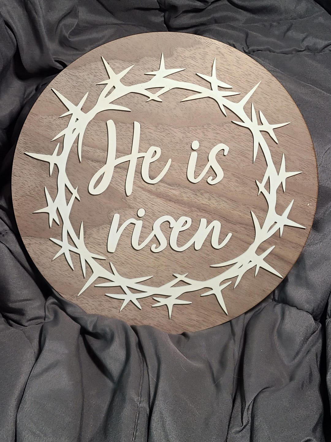 He Ix Risen Sign Easter Jesus He is Risen Sign and Cross Customized Too Your Color or ...