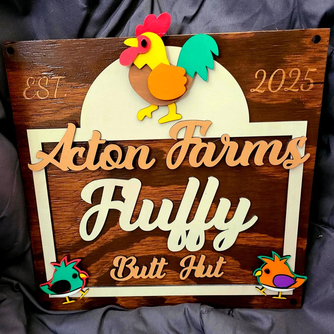 Farmhouse Chicken Sign Barn Sign Personalized - Etsy