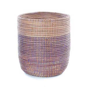 Lavender & Purple Colorblock Basket: Wolof Weave, Fair Trade Decor