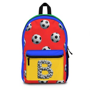 Personalized Soccer-Themed Kids Backpack - Youth Sports Bag