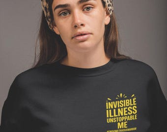 Maglione girocollo "Invisible Illness Warrior" - Abbigliamento per la sensibilizzazione sull'endometriosi