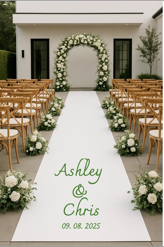 Ivory Wedding Runners Personalized Aisle Custom Wedding Aisle Runner