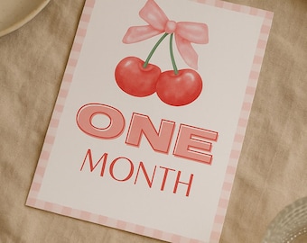 Baby Milestone Cards Printable | First Year Monthly Cards | Newborn Photo Props | Instant Download