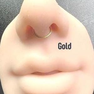 Faux Gold Nose Ring: 8mm Stainless Steel, No Piercing Needed