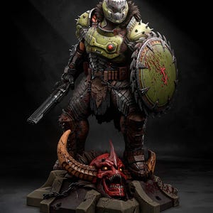 Doom: The Dark Ages- Doom Slayer figure/Statue/Sla/3D Printed /Painted/action figure/collectibles