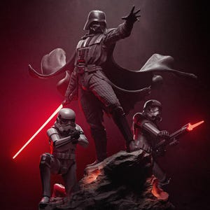 Darth Vader Diorama - Star Wars figure/Statue ,Pla/Sla/3D Printed ,Painted,action figure,collectibles