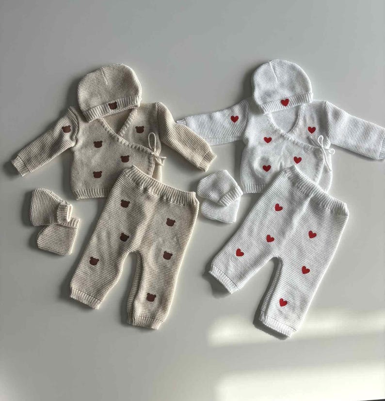 Personalisiertes Strickset für Neugeborene Bild 2