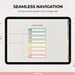 Digital Grid Notebook Landscape | Hyperlinked Sections | Goodnotes ...