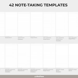 All-in-one Digital Note-taking Bundle: Grid, Dot, Line, Cornell ...