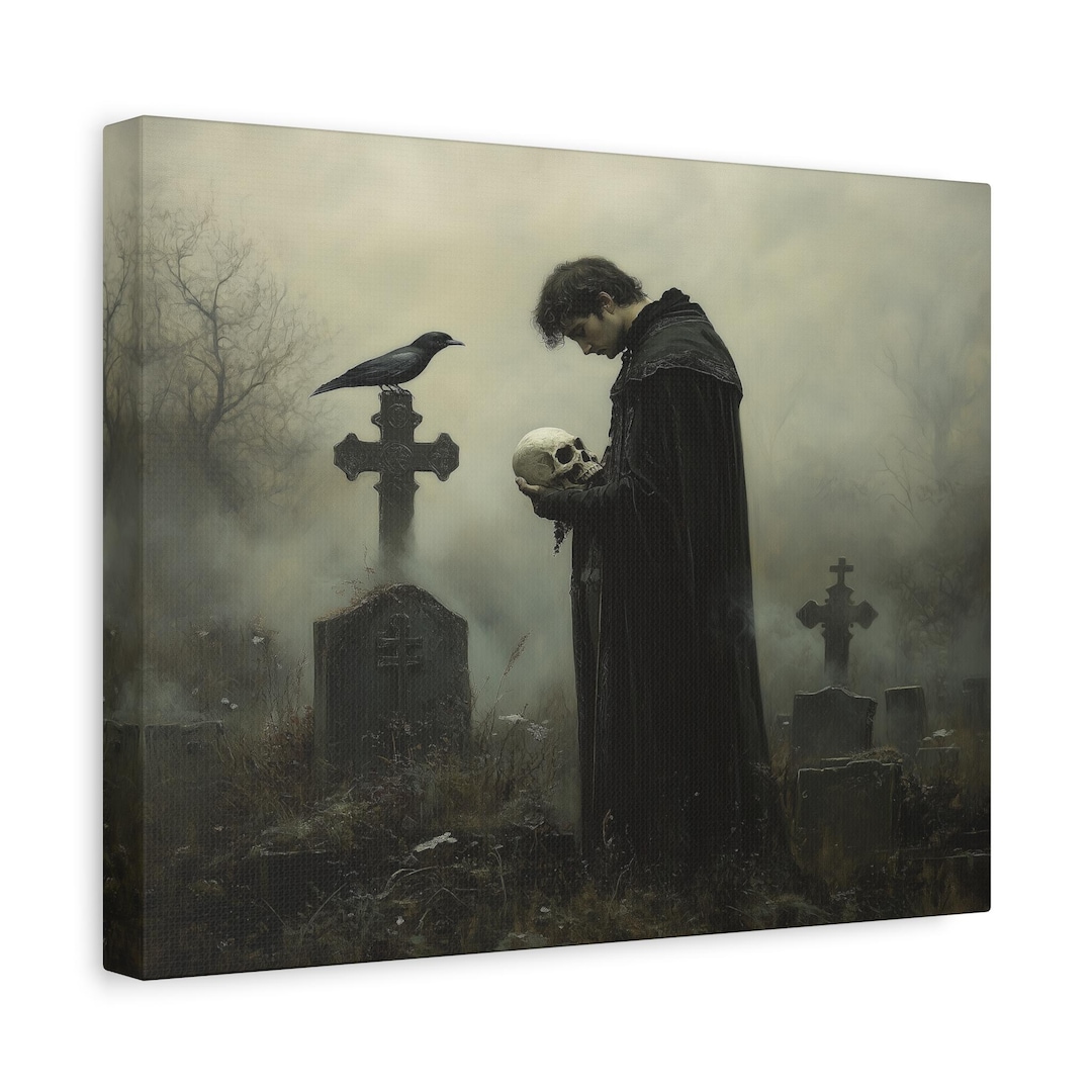 Hamlet Holding the Yorick's Skull Canvas Wall Art Shakespeare ...