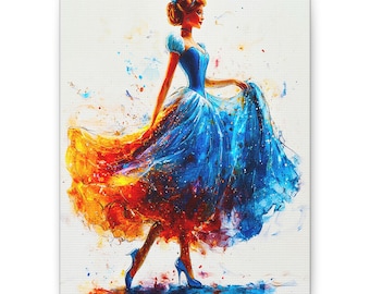 Cinderella, digital download, printable wall art, LiteraryVisuals