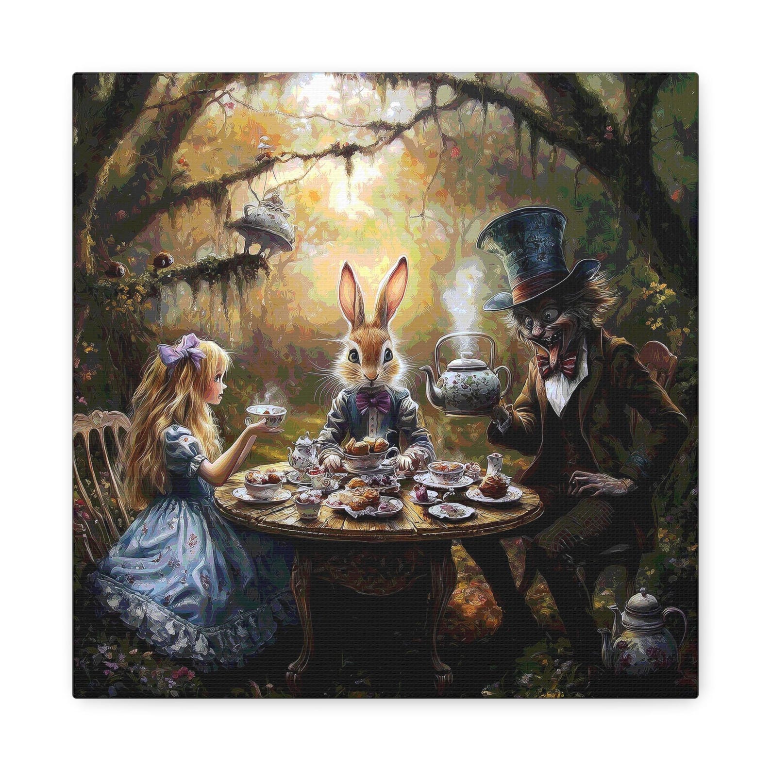 lice at the Mad Tea Party, Printable Wall Art, Alice in Wonderland, LiteraryVisuals