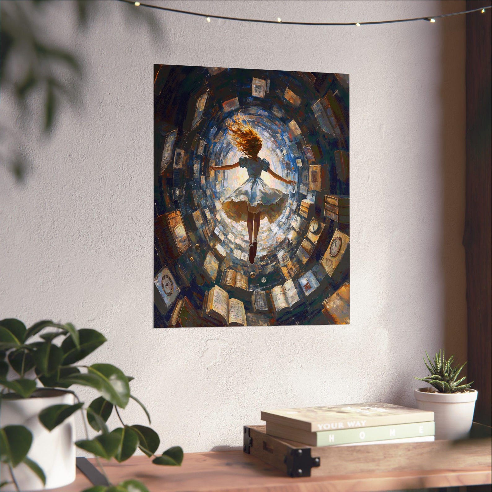 Alice in Wonderland Poster: Whimsical Book Lover Art Print