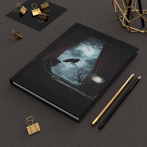 The Raven- Hardcover Journal: Edgar Allen Poe Inspired Writing Journal, Perfect for Poets, Creatives, Halloween, Gift Idea, Creative Journal