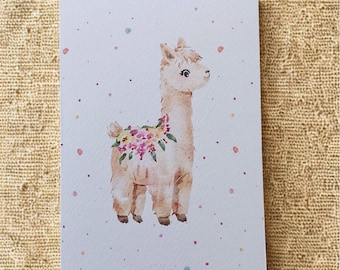 Greetings Card - Alpaca