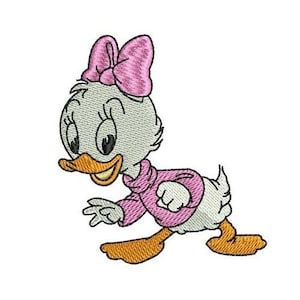 Sneaky Baby Daisy Duck Machine Embroidery Design, Disney Character Design, Donald Duck Character Embroidery Pattern